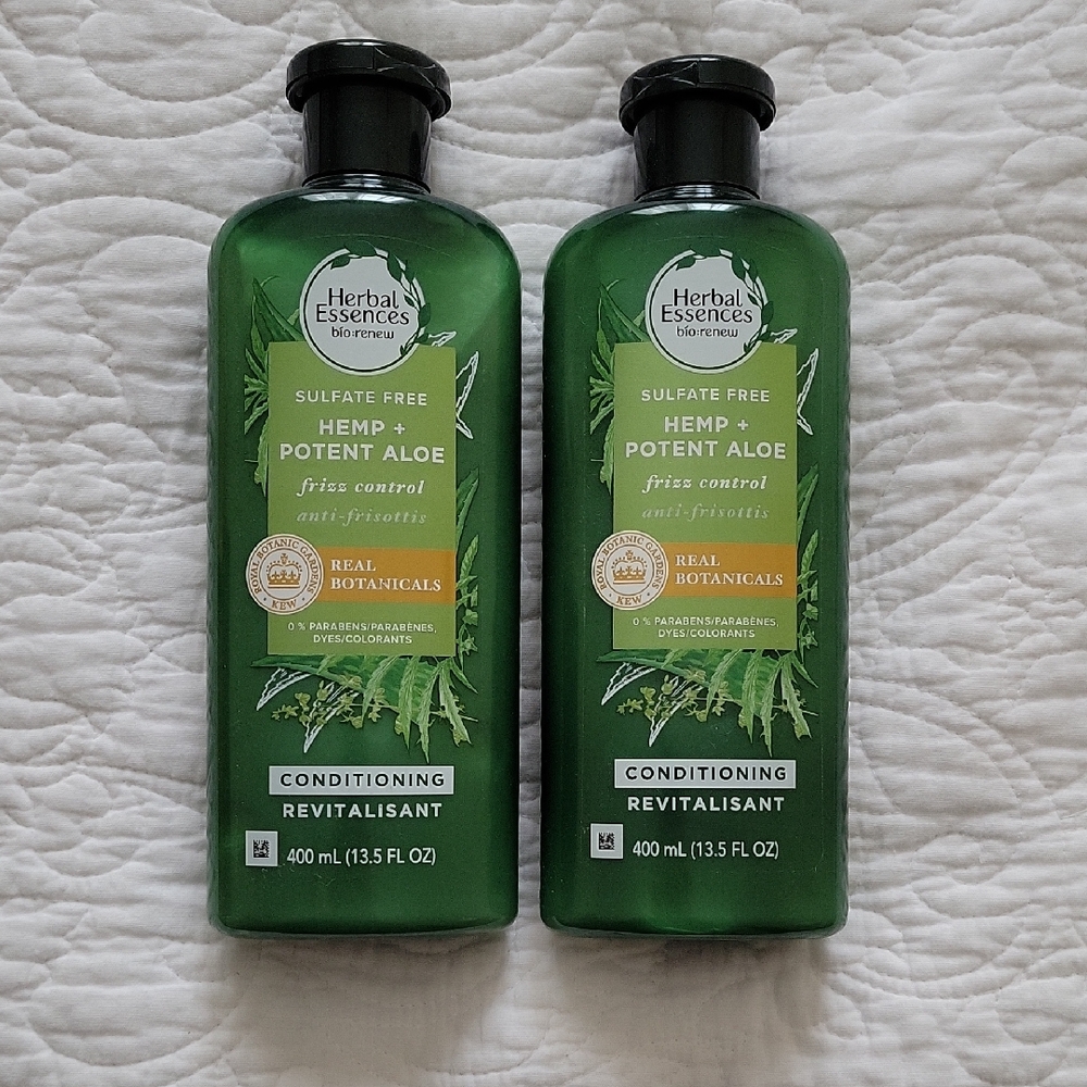 Herbal Essences H e m p and Potent Aloe Frizz Control Conditioners- New!